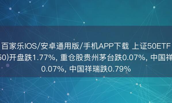 百家乐IOS/安卓通用版/手机APP下载 上证50ETF广发(510950)开盘跌1.77%， 重仓股贵州茅台跌0.07%， 中国祥瑞跌0.79%